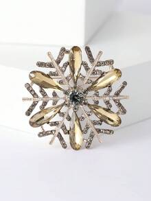 水钻圣诞雪花胸针 - 精致的圣诞节别针，适合女士中性节日宴会服装配饰/朋友聚会徽章礼物 - 聖誕雪花 - 查看 22