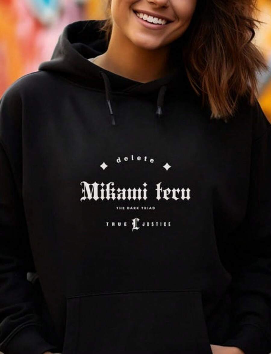 Hoodie, Mikami Teru Sweat, Manga Lover Gift, Anime Sweatshirt, Unisex Pullover, Geek Clot - 黑色 - 查看 1