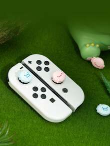GeekShare 4 件恐龙设计硅胶拇指握把操纵杆帽适用于 Switch/OLED/Switch Lite