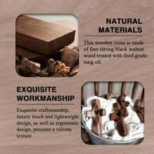 [FALL]Wooden Thumb Cross Set- Handcrafted Pocket Worry Stone Alternative| Relieving Anxiety, Easing Tension, Fostering A Sense Of Attachment And Praying-As An Inspiring Gift- 6/12pcs