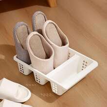 1 Peça Sapateira Vertical, Caixa de Armazenamento de Chinelos a Prova de Poeira Economizadora de Espaço, Sapateira de Plástico Multiuso, Cesta de Prateleira