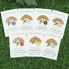 6 قطع/10 قطع، بطاقات شكر هدايا، بطاقات تشجيع، هدايا صداقة جميلة، هدايا تشجيع إيجابية، هدايا عيد الحب، متعة عيد الميلاد، عناصر صغيرة، أشياء رخيصة، عناصر غريبة حقيبة ظهر للمدرسة إكسسوارات السيارة الغوث Y2k - متعدد الألوان - مشاهدة 7