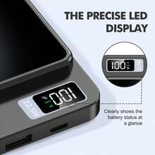 10000mAh Magnetic Wireless Power Bank, 22.5W Fast Charging, Compatible With IOS 17/16/15/14/13/Pro/Mini/Pro Max, Portable Charger, Suitable For Outdoor Travel, Camping And Emergency Backup, An Ideal Gift For Family And Friends - 黑色 - 查看 6