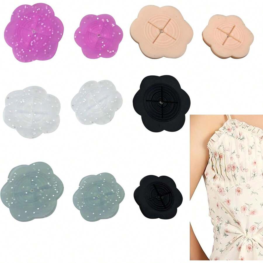 10 Pcs Clip Dress Clips Down-Hidden Back Waist Cincher Ties Clothing The Side Tightener Rings No Show For Dresses, T-Shirts, Women Clothing Fashion Accessorieshalloween - 1 - Xem 1