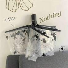 时尚黑白猫咪图案透明伞 - 紧凑三折设计，是旅行、婚礼、春夏之选、伴娘礼物、房间、卧室装饰、海滩、旅行、男士、女士、度假、可爱小物、母亲节礼物、卧室装饰、花园、厨房装饰、夏季、海滩、旅行必备、房间装饰、软萌、毕业季、户外、花园、旅行必备、便携必备、海滩必备、毕业季、毕业典礼、毕业礼物、毕业礼物、毕业礼物、毕业礼物、祝贺毕业、祝贺毕业、优秀毕业生、毕业典礼、毕业派对、户外必备、旅行便携、徒步旅行必备、露营必备、便携工具、夏季必备、夏季便携 - 彩色 - 查看 3