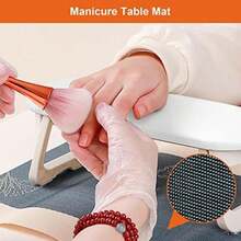 Diesisa Reposabrazos Para Uñas, Reposamanos De Piel Sintética Plegable Para Manicura, Con Tapete De Uñas Suave Para Mesa, Reposamanos Suave Para Uñas Acrílicas/Almohada De Mano De Uñas Para Uso En(Blanco) - Tipo 3 - Ver 5