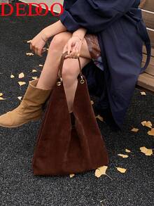 Dedoo Geantă de subraț de nișă de înaltă calitate pentru femei 2025, nouă toamnă și iarnă, la modă, geantă de umăr de mare capacitate, casual, versatilă, potrivită pentru muncă, navetă, cumpărături, studenți la cursuri și cadouri.