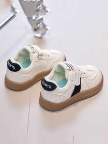 1 Pair Of Children's Casual Sports Shoes For Little Girls, Fashionable New 2025, Suitable For Campus Activities, Daily Travel, And Anti Slip And Wear-Resistant Boys' Board Shoes - Black - View 4