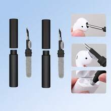 2件/1件耳机清洁套装，笔形清洁套装，带软刷，适用于无线耳机、蓝牙耳机、充电盒、电脑、相机和手机。 - 黑色 - 查看 8