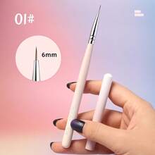 New 1pc Metal Rod Gradient Nail Art Brush Set Colouring Brush Large Square Round Light Therapy Brush Halo Brush