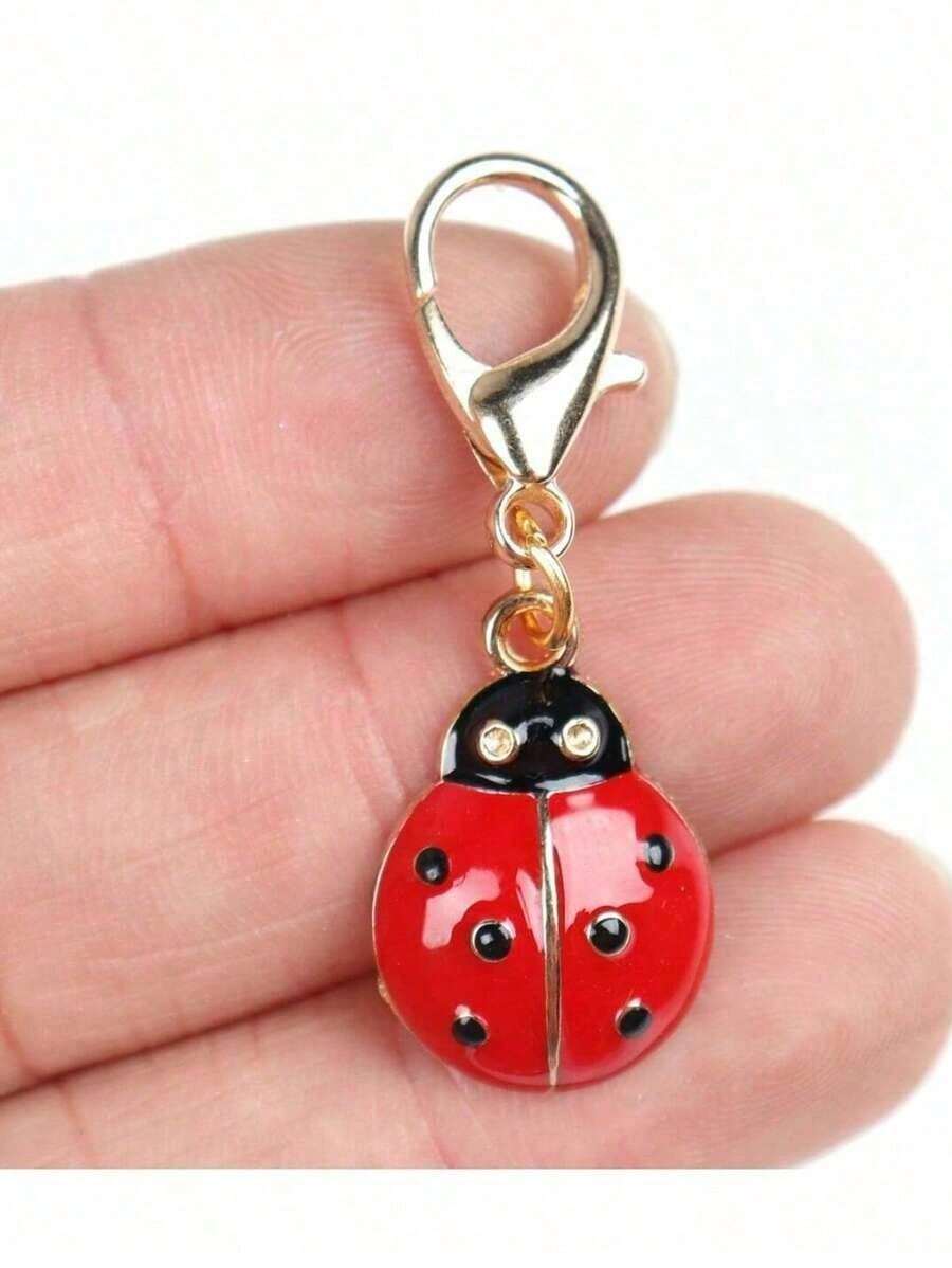 1/5/10pcs Cute Ladybug Keychain, Enamel Lobster Clasp Key Chain, Bag Accessories, Unique Birthday/Graduation Gift For Friends School Cartoon Car Accessories Goth Y2k - Nhiều màu - Xem 1