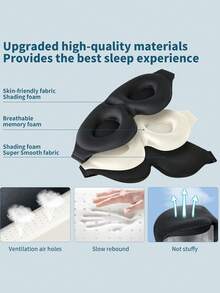 2pcs Side Sleeping Eye Mask, Fully Blackout 3D Sleep Eye Mask, Soft Breathable Unisex Eye Mask, Relaxing Zero Pressure Night Eye Mask, Gift For Partner, Parents, Friends - Multicolor - View 5