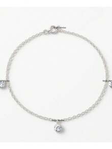 Tornozeleira Estrela Mar Pontos Luz Pedrinhas Zirconia Olho