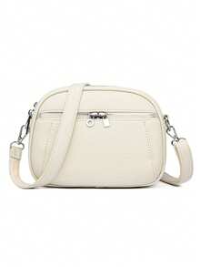 1 Stück Damen PU-Leder Umhängetasche, kratzfest und abriebfest, leicht, geeignet für Einkaufen, Pendeln, Arbeit, Dates, Einkaufen, tägliche Reisen, Sommertasche, Lässig Minimalist, für Mädchen, Teenager-Mädchen, Freundin