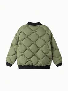 Balabala BalaOne Kids' Lightweight Down Jacket 2025 Winter, Cozy Inner Layer For Boys & Girls - Olive Green - View 5