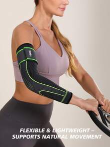VBOSI 1pc Elastic Breathable Unisex Elbow Sleeve - Adjustable Compression Elbow Support For Sports And Daily Life, Fitness Accessory For Men And Women - Multicolor - View 4