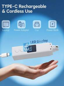 4-Speed Low Vibration Electric Pet Nail Grinder With LED Lights, Cat Dog Nail Clippers, Painless Paws Grooming & Smoothing Tool For Large Medium Small Dogs/Cats, Type-C Rechargeable, Includes Dust Cover - Multicolor - View 7