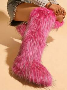 2025 秋冬新款高筒靴和过膝雪地靴，保暖仿皮草内衬，时尚靴子