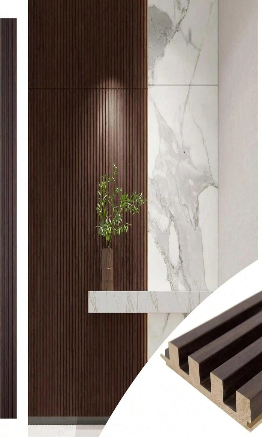 Art3d Slat Wood Wall Paneling For Interior And Ceiling Decoration - 4 Samples Pack, 6 X 57in - ColorL - 查看 1