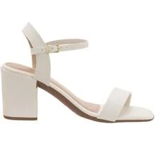 Women's Sandals Block Heel High Heel Elegant Party Synthetic Rubber Buckle Party - trắng - Xem 2