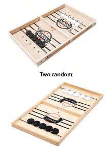 1個彈跳棋遊戲，快節奏家庭娛樂，黑白冰球互動遊戲，適合青少年和成人，非常適合派對、生日和節日。新舊款式隨機發貨。經典木製彈弓棋盤遊戲，增強多項技能。木製彈弓冰球桌面遊戲，快速反應彈跳棋，派對娛樂，完美的聖誕禮物。 - 彩色 - 查看 7