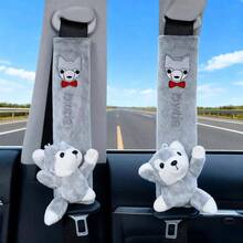 1pc Creative Personalized Car Seat Belt Shoulder Pad, Soft Protective Neck Cover, Suitable For Children, All Season, Extended Length