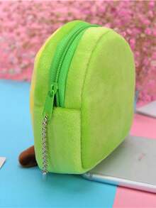 全新牛油果形状零钱包、口红盒、理线器、可爱毛绒背包吊坠，是送给朋友的完美小礼物 - 綠色 - 查看 8