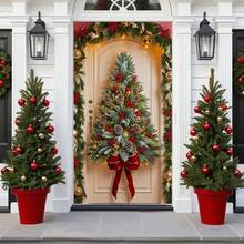 إكليل عطلة متعدد الاستخدامات - لافتة باب من البوليستر الحيوي لعيد الميلاد والهالوين وأكثر من ذلك - سهل التعليق ، بدون حاجة إلى طاقة ، مثالي للحفلات والاحتفالات ، الأفضل لعيد الميلاد ، مثالي لعيد الشكر