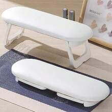 Diesisa Reposabrazos Para Uñas, Reposamanos De Piel Sintética Plegable Para Manicura, Con Tapete De Uñas Suave Para Mesa, Reposamanos Suave Para Uñas Acrílicas/Almohada De Mano De Uñas Para Uso En(Blanco) - Tipo 3 - Ver 2