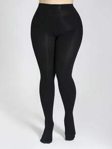 1双加大码女士糖果色连裤袜，超柔软纯色半透明紧身裤，高腰设计，舒适保暖，适合日常穿着 - 彩色 - 查看 6