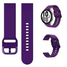 1pc/2pcs/3pcs 18mm 20mm 22mm Soft Silicone Strap Watchbands Smartwatch & Wristband Replacements Watch Band, Adjustable Quick Release Wristband Compatible With Samsung Galaxy Watch Active 2 40mm,44mm, Active 42mm 3 4 5 6,Gear S2 S3 Frontier,Classic,HuaweiWatch GT 2 3 Pro 42mm 46mm - Purple - View 7