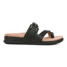Vionic Carmela J0829L1001 Women's US 9.5 Black Leather Toe Post Sandals ZAP518 - 黑色 - 查看 2