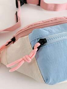 Fashionable Canvas Functional Waist Bag/Chest Bag, Unisex - Multicolor - View 8