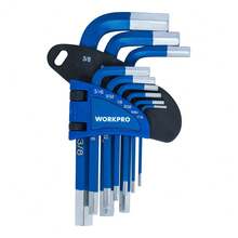 WORKPRO 9-Piece Allen Key Set - Blue - View 2