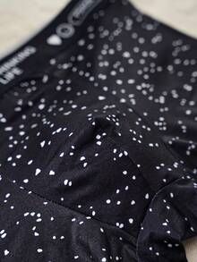 6pcs Men's Boxer Briefs, Teenager Underwear, Personalized Polka Dot Print HELLO Waistband Design, Comfortable And Skin-Friendly - Multicolor - View 5