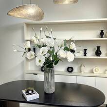 3PCS Artificial Flowers Balloon Flower Bouquet Silk Material Faux Flowers For Wedding Decoration, Valentine's Day, Birthday, Anniversary, Home Decor, Table Centerpiece, Bedroom & Bathroom Display, Desk Decoration, Autumn & Fall Season Floral Arrangement