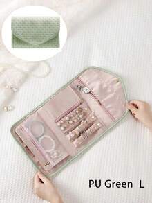 1 Pc Collapsible Jewelry Organizer, Practical Travel Jewelry Organizer, Earring Necklace Ring Jewelry Pouch Jewelry Roll Bag, Cosmetic Bag, Waterproof Travel Jewelry Pouch, Portable Jewelry Organizer, Essential Travel Accessories Back To School