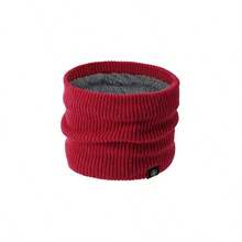 1 pezzo Scaldacollo invernale in pile doppio strato, caldo e spesso, sciarpa riscaldante unisex colorblock alla moda per esterni