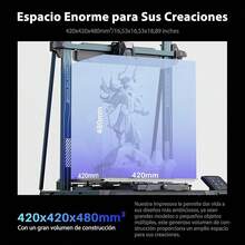 ELEGOO Neptune 4 Impresora 3D con Firmware de Klipper, 500mm/s Alta Velocidad, Nivelación Automática en 121 Puntos, 300℃ Extrusor Directo, Tamaño de Impresión de 420x420x480 mm - Neptuno 4 Max - Ver 4