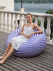 大型充气懒人沙发椅，豆袋沙发，榻榻米客厅用品 - 彩色 - 查看 2