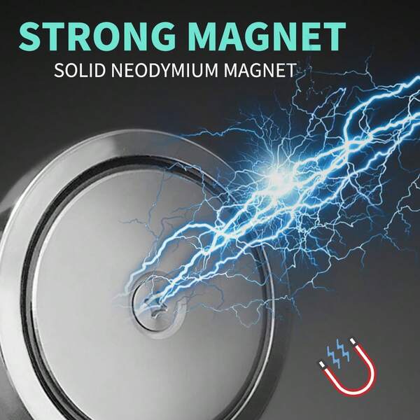 Ímã de neodímio de alta resistência, ímã grande de parede, ímã de recuperação de alta resistência, camada de proteção tripla, toque metálico de alta precisão, ventosa magnética subaquática, dispositivo magnético forte, ferramenta de manuseio industrial
