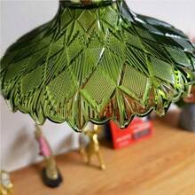 Nordic Gold Floral Glass Pendant Large Vintage Decorational Hanging Lamp Modern Green Flower Indoor Chandelier E2627 Base Dining Room Table Bedroom FarmhouseCircular - Circular - Ver 6