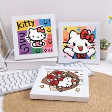 Sanrio Hello Kitty 5D DIY Diamant Malerei Set mit Kristall Strass Dekoration, Paar Handgemachtes Kunst Gemälde Geburtstagsgeschenk