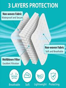 50个/100个/150个ZTANPS一次性口罩，三层防护透气舒适安全口罩