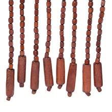 YUNRUX Bamboo Wood Bead Curtain, Bamboo And Wood Doorway Curtain, Door Curtain - Coffee Brown - View 4