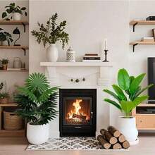 2pcs Giant Artificial Palm Tree And Banana Tree, Vibrant Tropical Plants With Green Leaves, Suitable For Home, Office, Hotel, Garden, Patio, Wedding, Festival Decoration, Indoor/Outdoor Use, Free Standing Floor, Multipurpose Room Decor, Artificial Palm Tree, Tropical Home Decoration