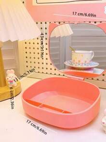 1 boîte de rangement pour coiffeuse avec miroir, miroir de maquillage pliable avec fonction de rangement et d'organisation, miroir de maquillage de bureau avec boîte de rangement