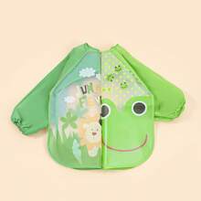 2 Stücke Baby Lätzchen, wasserdichter Fütterungsschutz, umkehrbarer Malschürze für Kleinkind Jungen & Mädchen