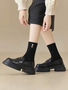 1/3 Paar Damen Kniestrümpfe, warme & flauschige Wollsocken, geeignet für Herbst/Winter, zufällige Farben, bequem - Verschiedenfarbig - Übersicht 4