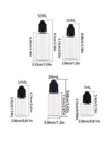 10pcs Slim Dropper Bottles, Capacity 5ml/10ml/20ml/30ml/50ml, Pet Friendly, Squeeze Type Dropper Cap, Essential For Back To School And Travel, Portable & Lightweight - Travel Accessories - 彩色 - 查看 3